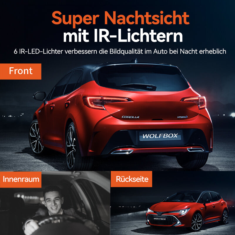 i07 | 3-Kanal 2.5K+1080P+1080P Dashcam mit integriertem GPS und WiFi