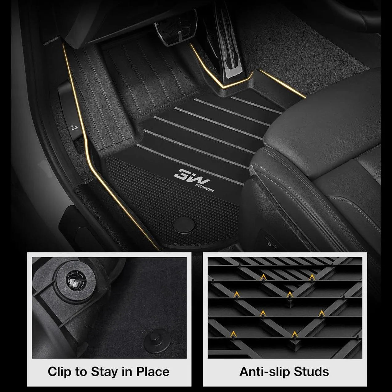 3W All Weather Car Mats für BMW X3 G01 2018–2023 (Linkslenker)
