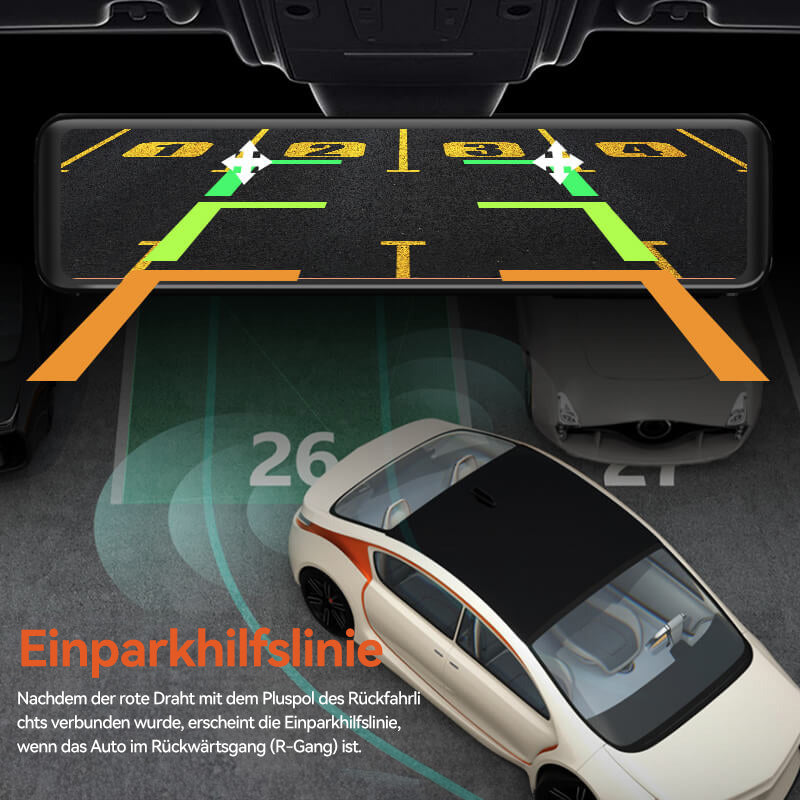 WOLFBOX G850 Rückspiegel Backup-Kamera Dashcam