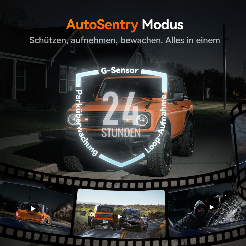 WOLFBOX G900Pro 12MP WiFi Touchscreen Rückspiegel Dashcam Smart Spiegel