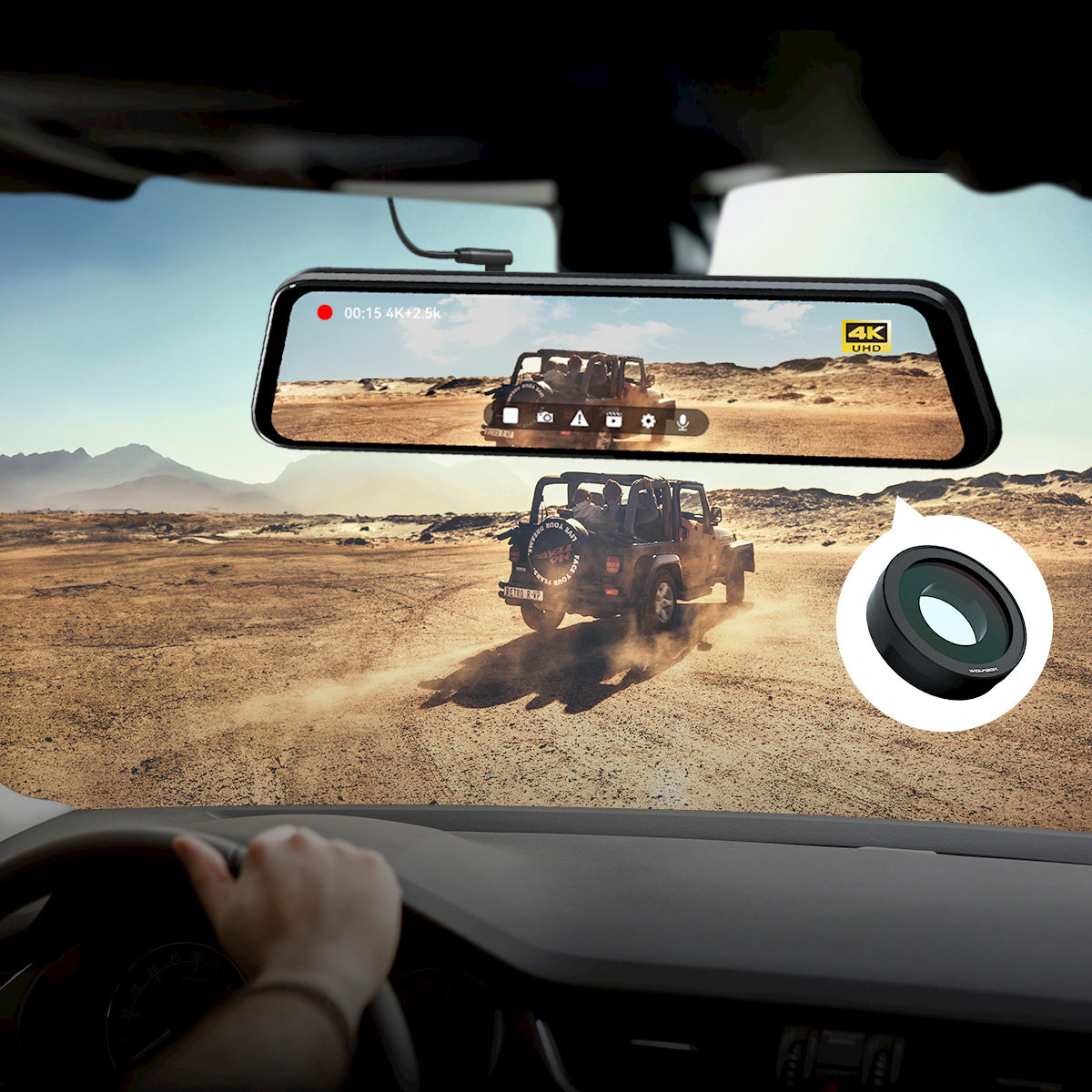 WOLFBOX zirkular polarisierendes Objektiv für G840S/G850/G900/G840H Spiegel-Dashcam