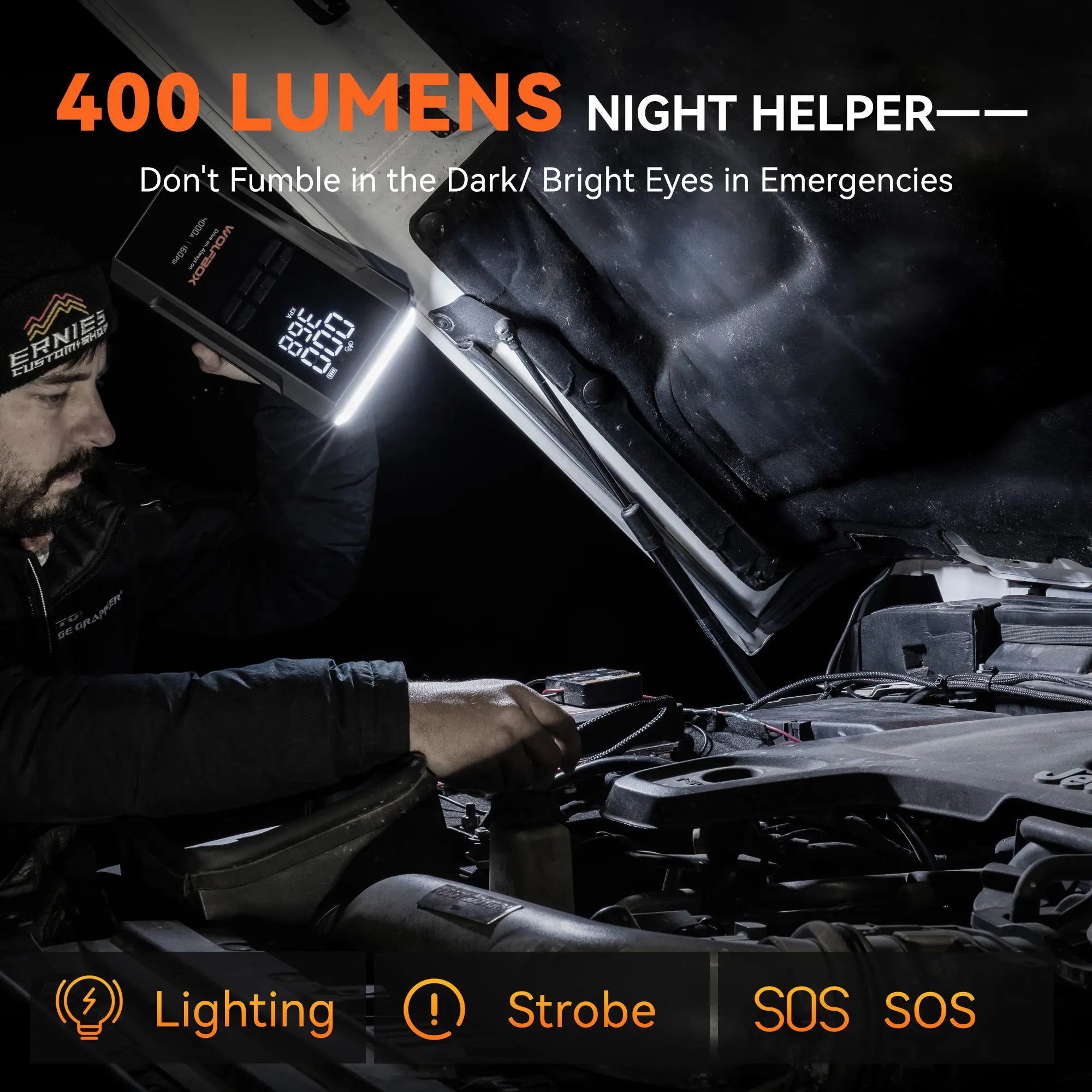 4-in-1 Starthilfe mit Luftkompressor | MegaVolt 24Air