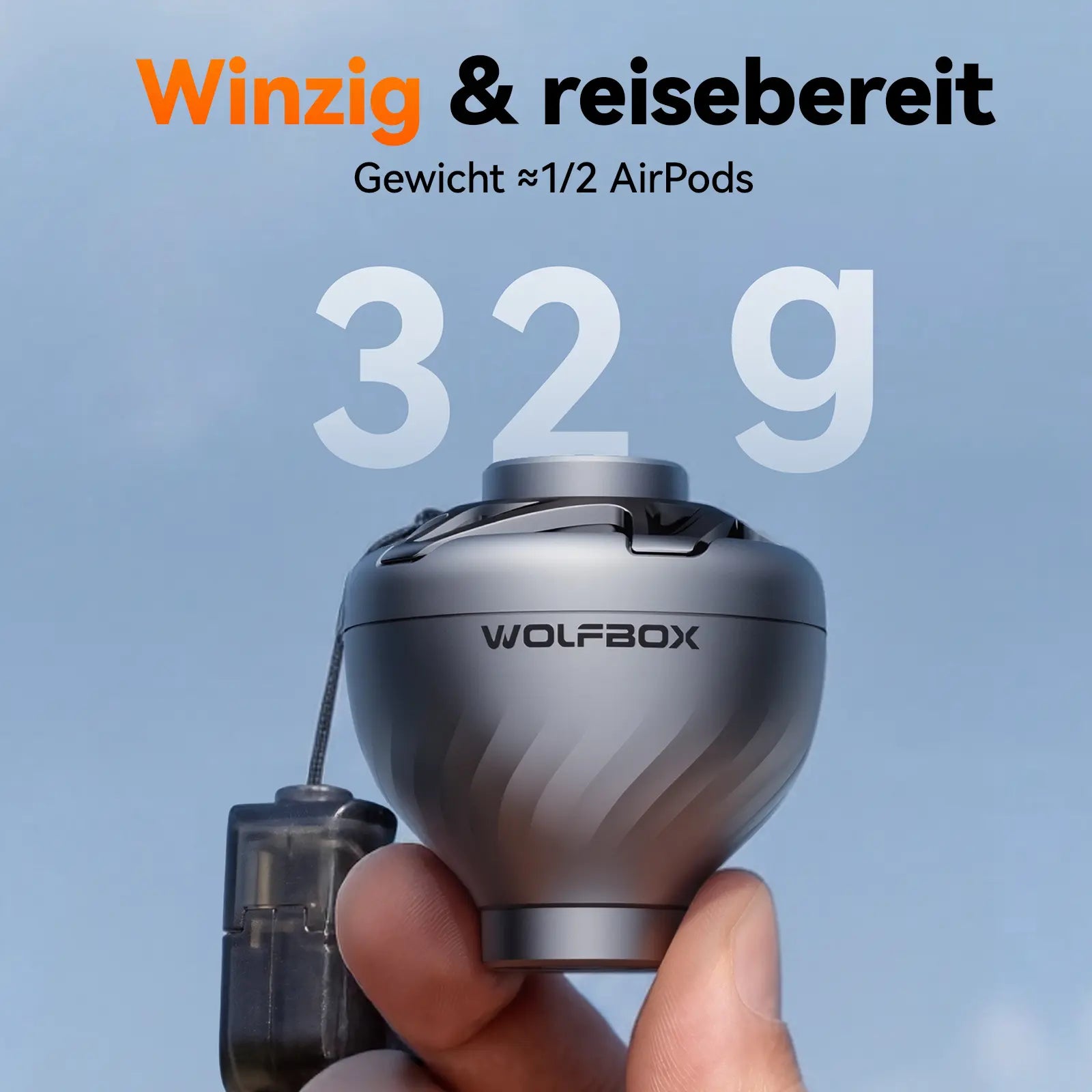 WOLFBOX MegaFlow Mini Tragbare Luftpumpe