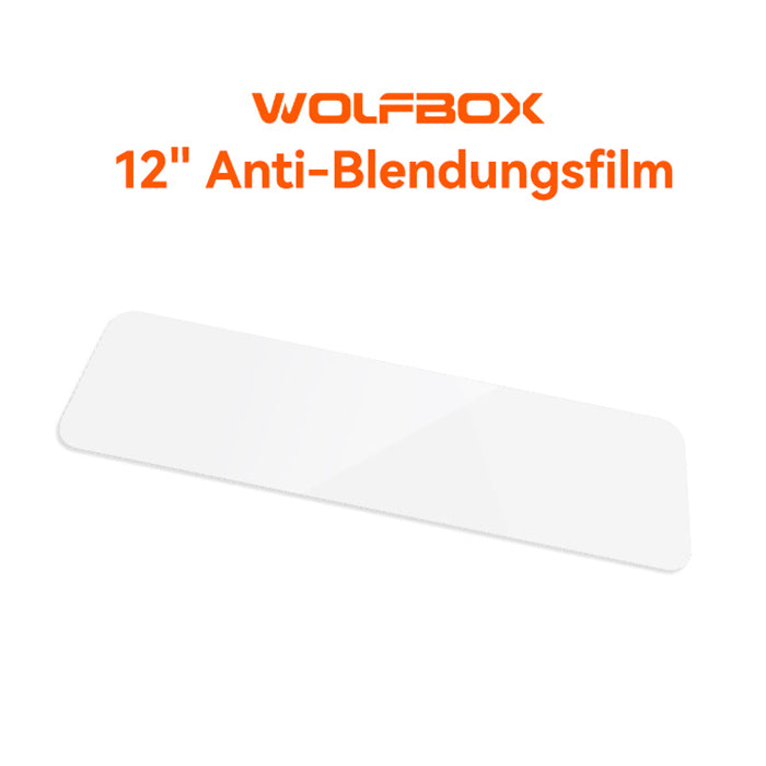 WOLFBOX 12 Zoll Anti-Blendungsfolie für Rückspiegelkamera