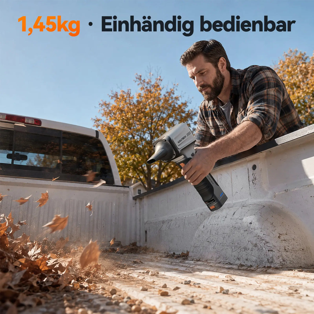WOLFBOX MF500PRO Akku-Luftbläser – Handgebläse für Laub & Outdoor-Reinigung