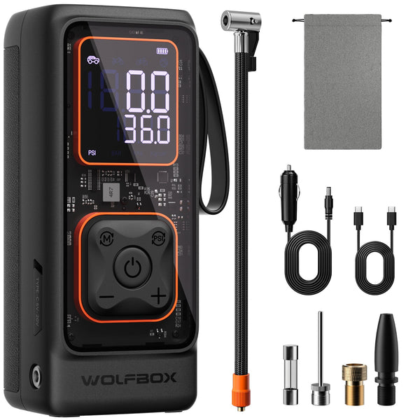 WOLFBOX MegaFlow24 Portable Tire Inflator tire inflator WOLFBOX
