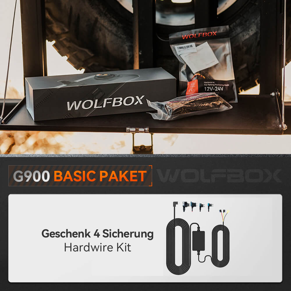 WOLFBOX G900 4K+2.5K Touchscreen Parküberwachungs-Dashcam Smart Mirror