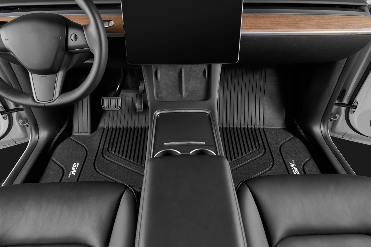 3W Allwetter-Autofußmatten für Tesla Model Y 2021–2024 LHD