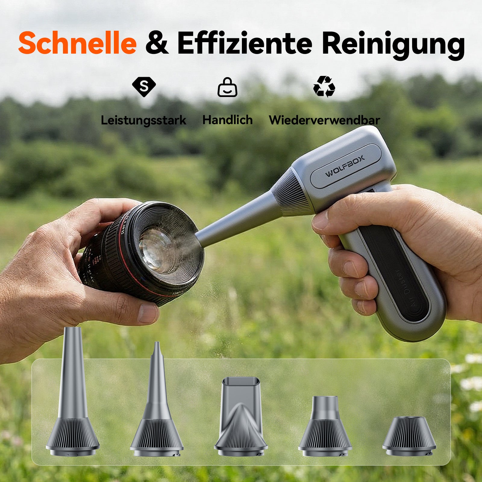 WOLFBOX MF70 Elektrischer Luftstaubbläser