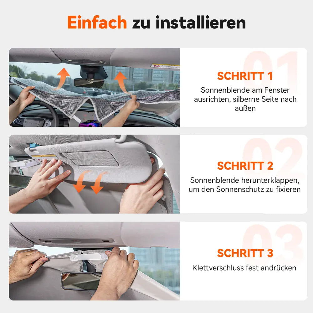 WOLFBOX Graphen-Windschutzscheiben-Sonnenschutz