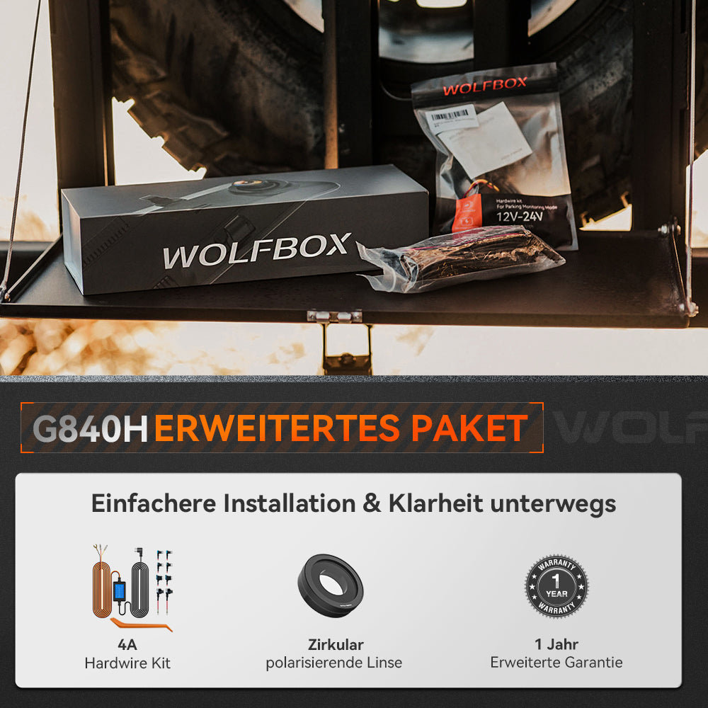 WOLFBOX G840H Wi-Fi Rückspiegel Dashcam