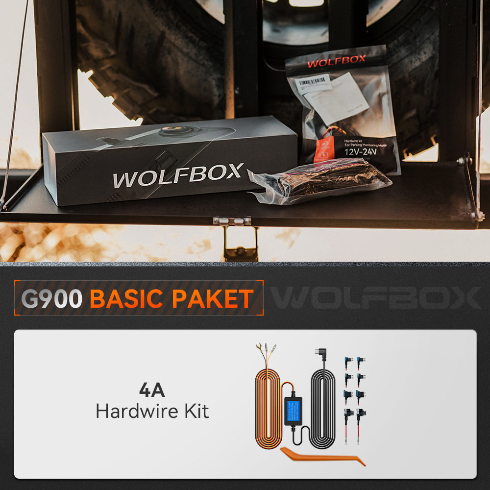 WOLFBOX G900 4K+2.5K Touchscreen Parküberwachungs-Dashcam Smart Mirror