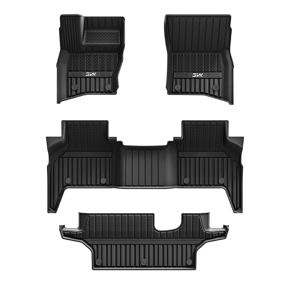 3W Allwetter-Fußmatten für Land Rover Defender 130 L663 2020–2026 (Linkslenker)