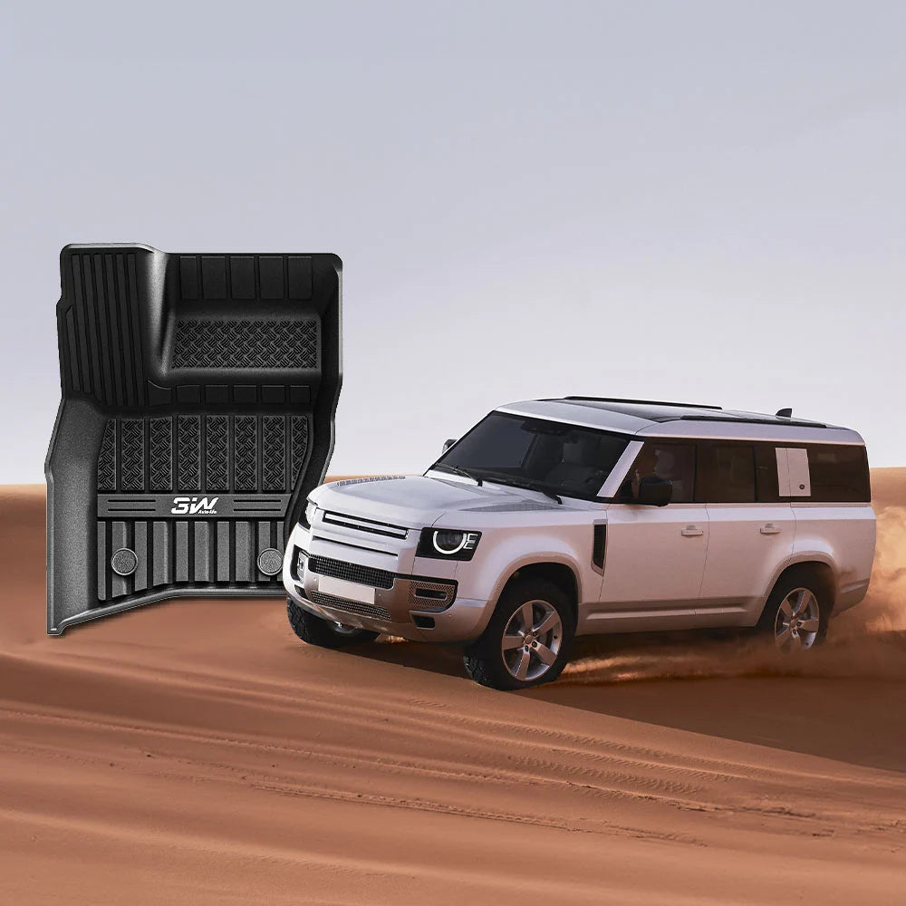 3W Allwetter-Fußmatten für Land Rover Defender 130 L663 2020–2026 (Linkslenker)