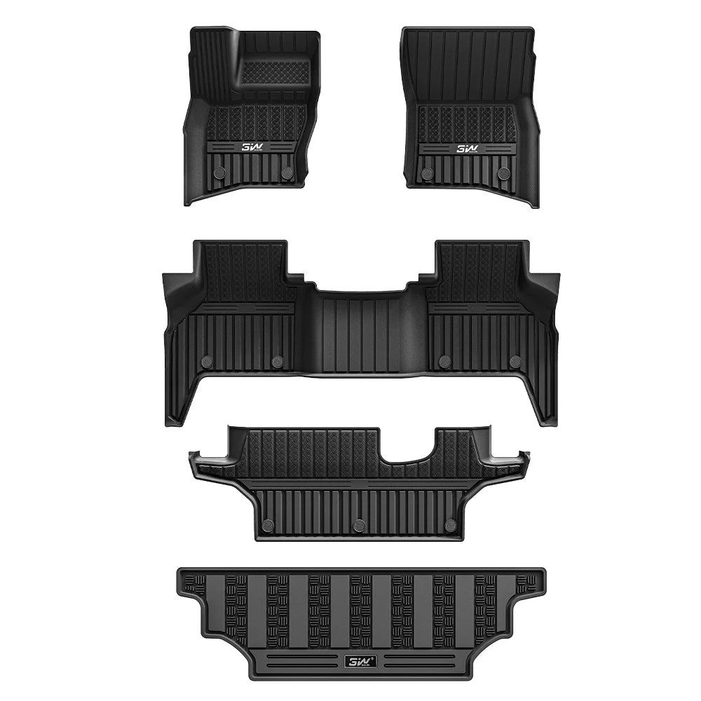 3W Allwetter-Fußmatten für Land Rover Defender 130 L663 2020–2026 (Linkslenker)