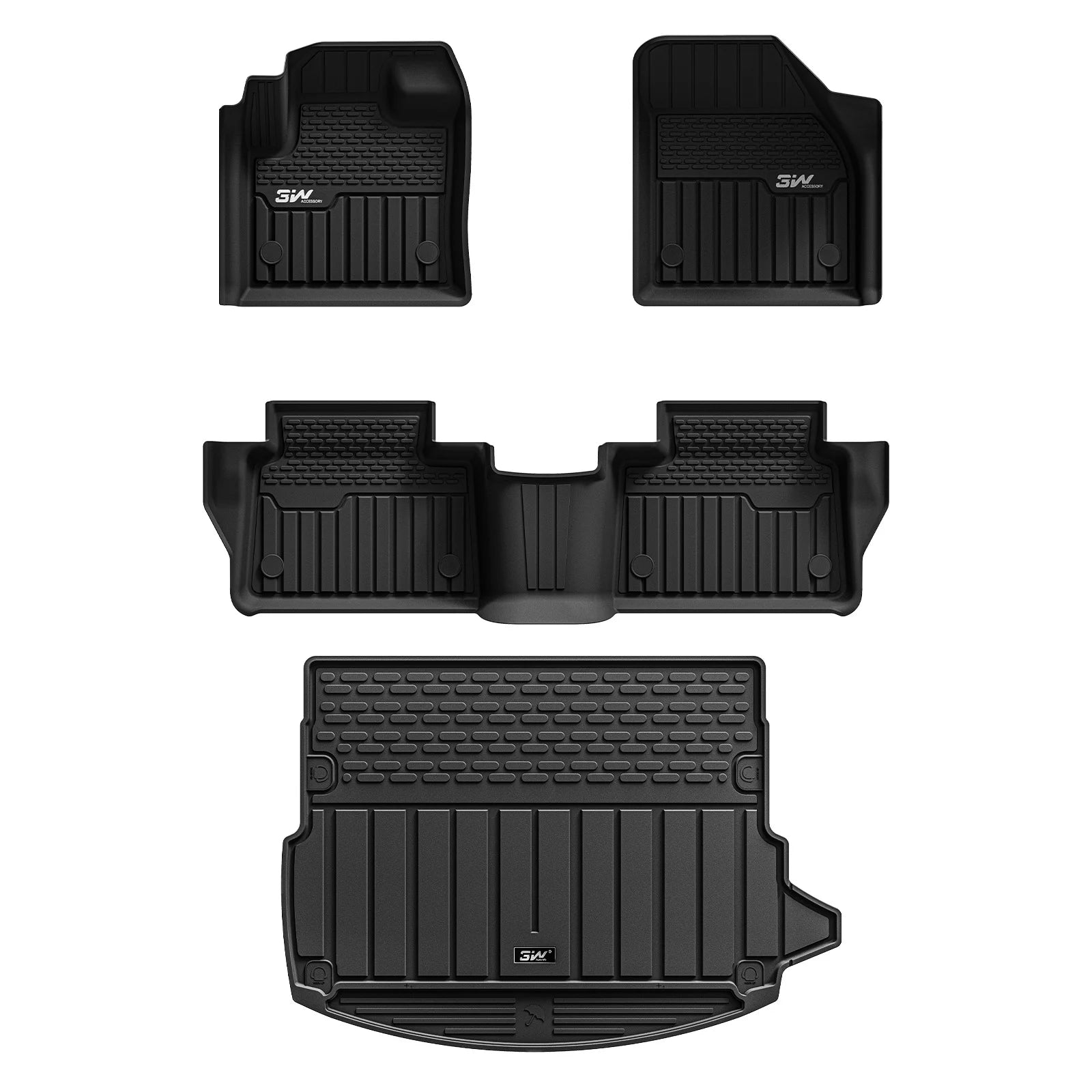 3W Allwetter-Fußmatten für Land Rover Discovery Sport L550 2022–2026 (Linkslenker)