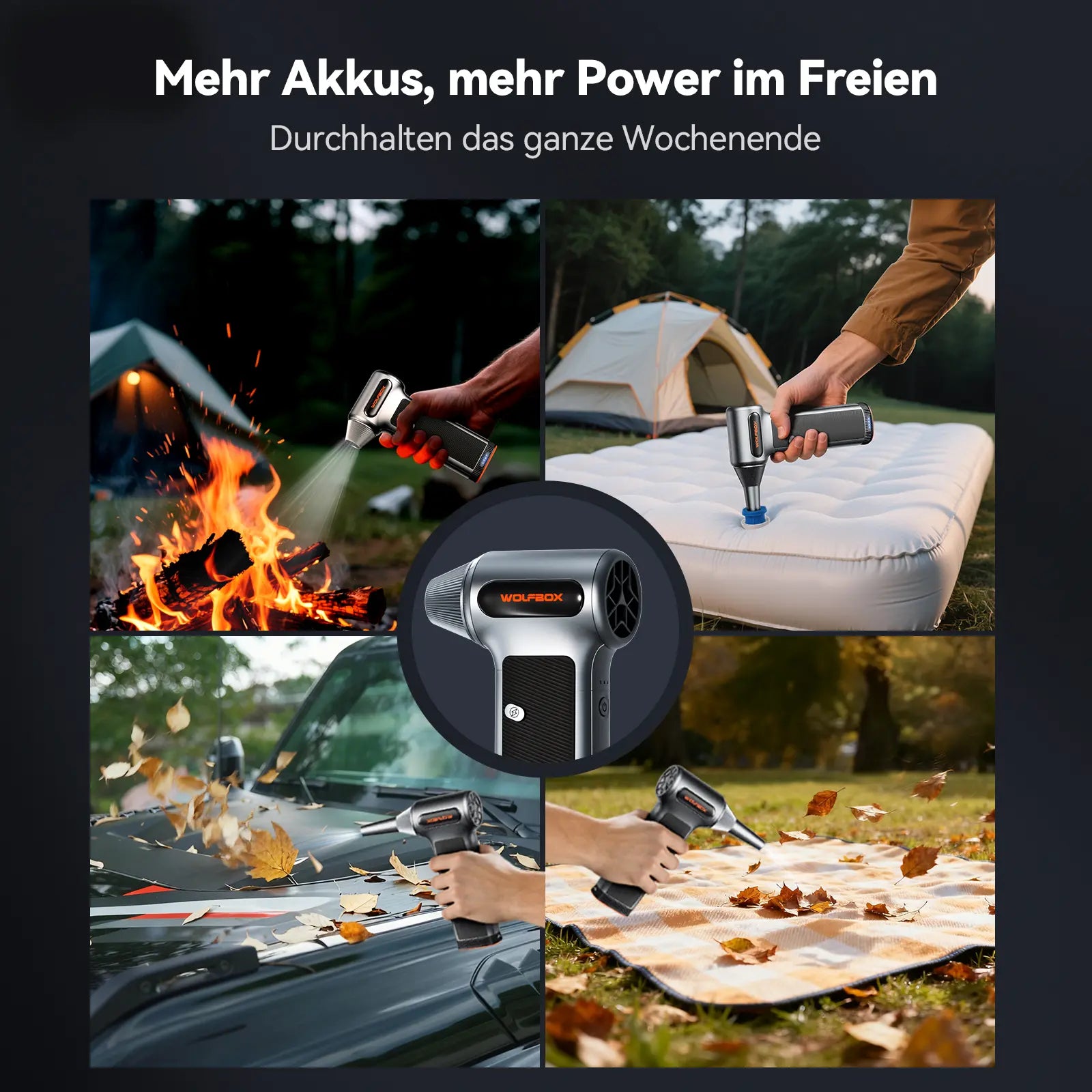 Vorbestellung——WOLFBOX MF200 Druckluftbläser – Wechselbare Batteriekassette