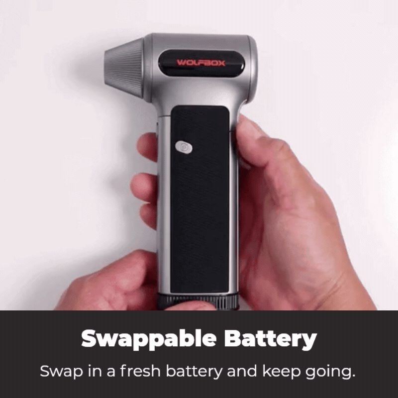WOLFBOX MF200 Druckluftbläser – Wechselbare Batteriekassette