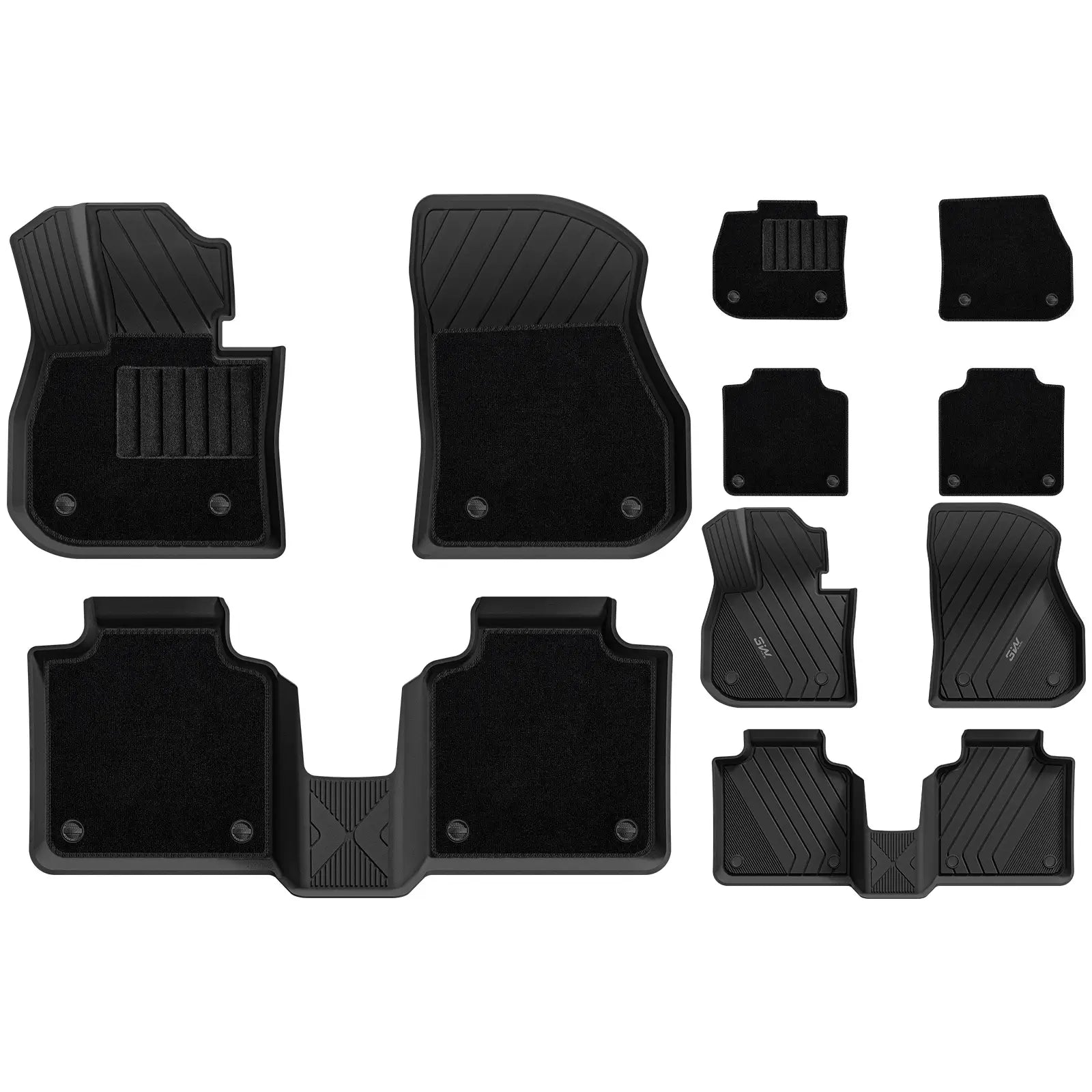 3W All Weather Car Mats für BMW X1 U11 2023–2026 (nicht geeignet für 18d und X1 xDrive 25e Plug-in Hybrid, Linkslenker)