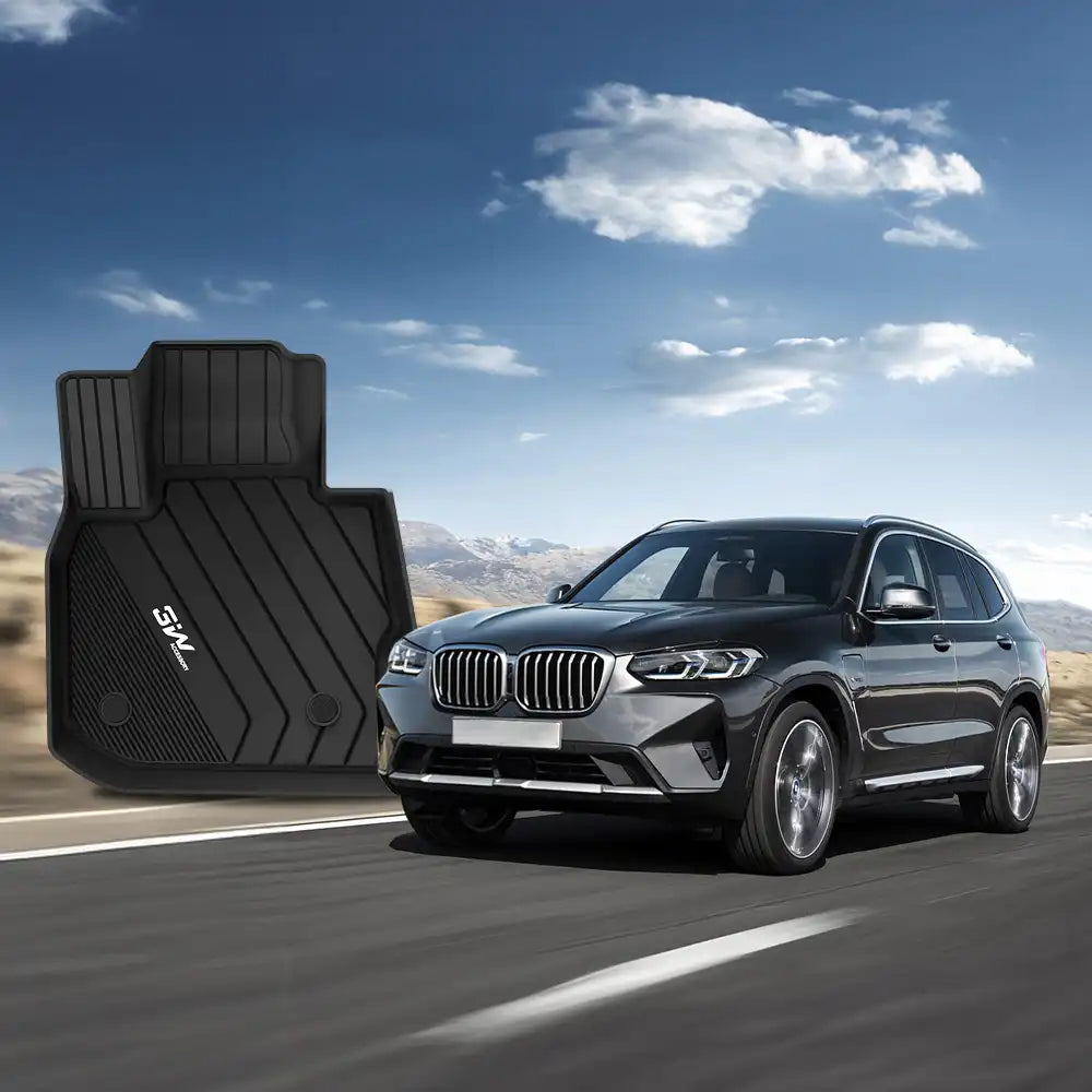 3W All Weather Car Mats für BMW X3 G01 2018–2024 / BMW iX3 G08 2021–2024 (Linkslenker)