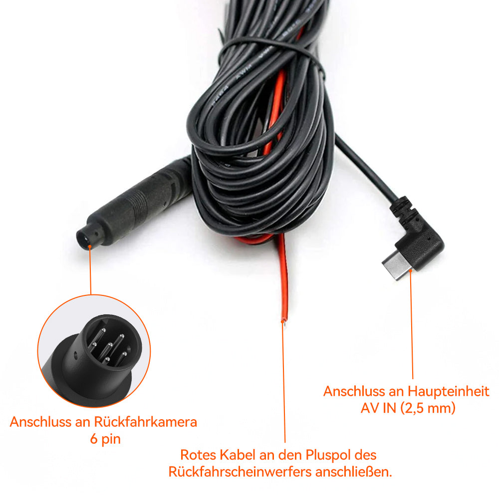 WOLFBOX 33/50 Fuß Rückfahrkamera-Ersatzkabel für G900pro