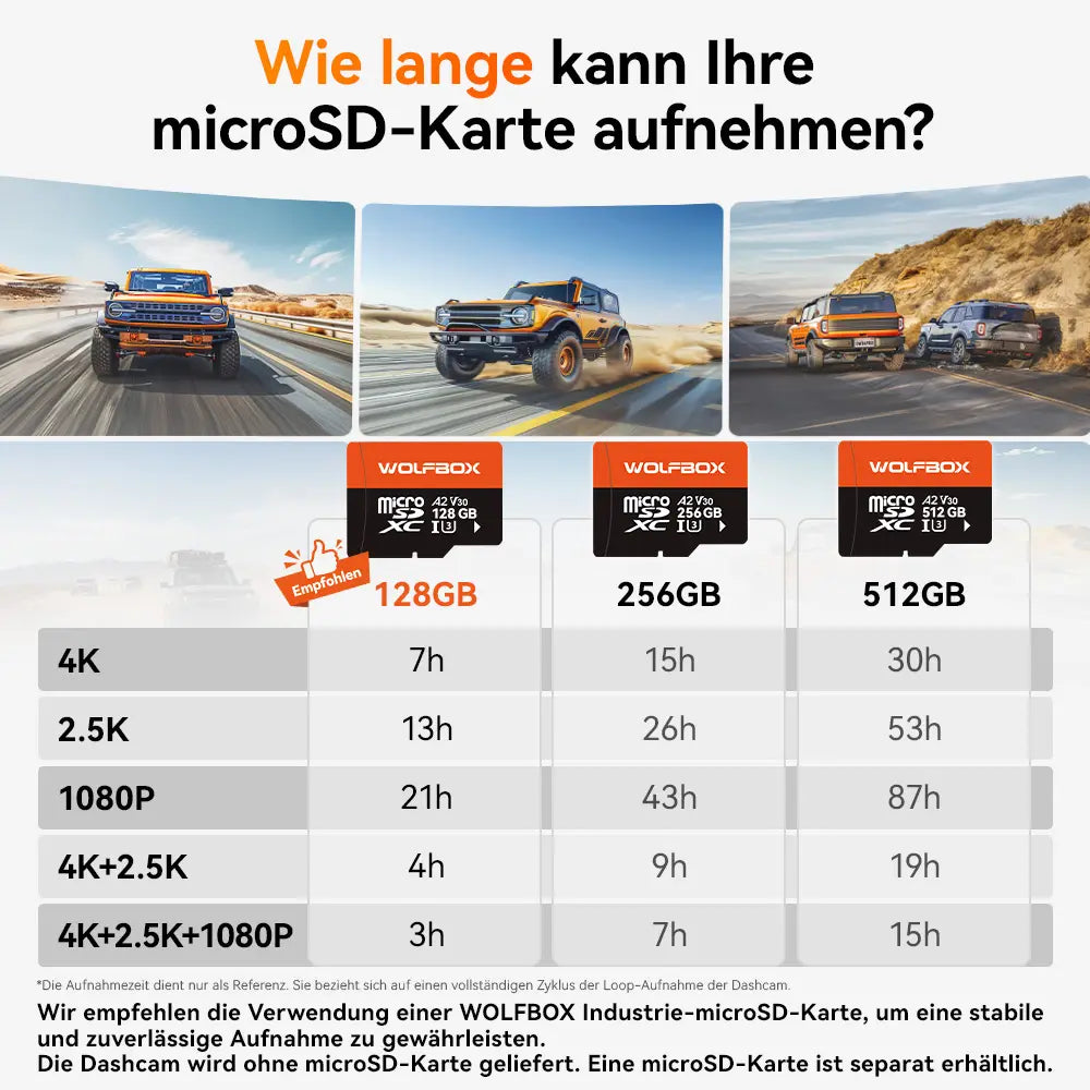 WOLFBOX G900Pro 12MP WiFi Touchscreen Rückspiegel Dashcam Smart Spiegel