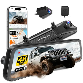 WOLFBOX G900 Core 12" 4K Front- und 1080P Rückkamera STARVIS 2 IMX678 Spiegel-Dashcam